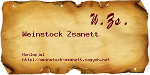 Weinstock Zsanett névjegykártya